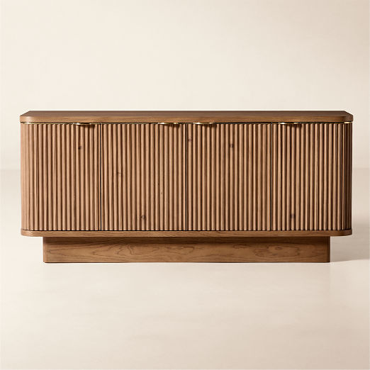 Davison 60" Fluted Warm Oak Media Console
