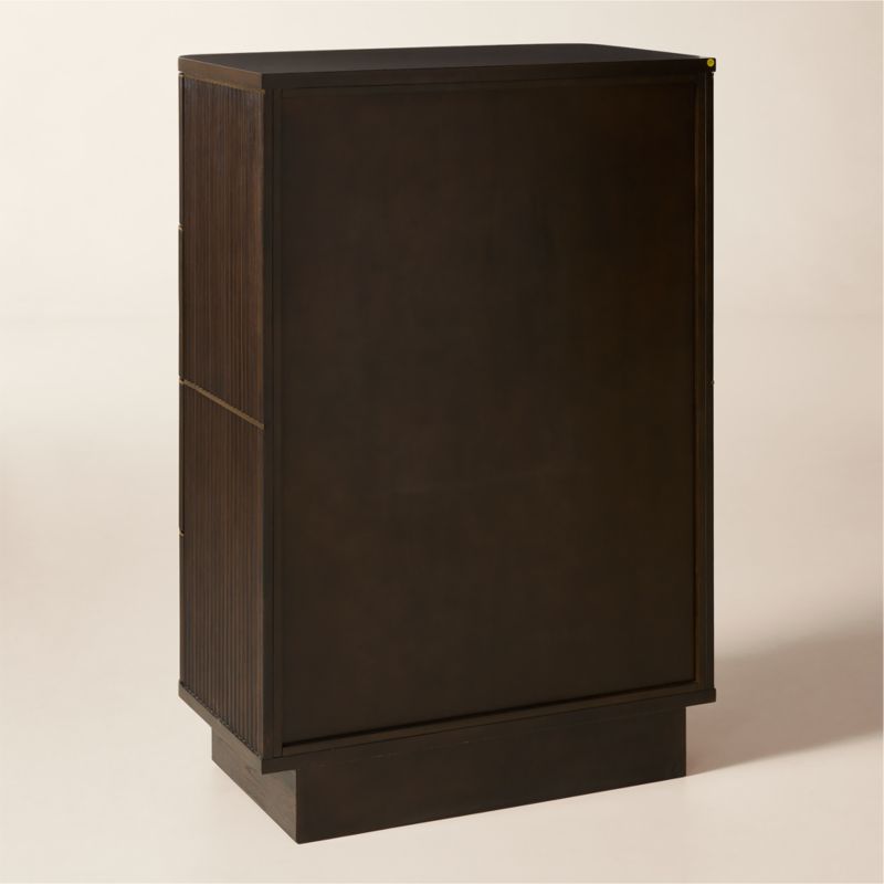 Davison 35" Fluted Dark Oak Tall Dresser - image 3 of 5