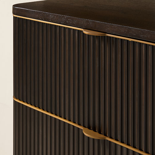 Davison 35" Fluted Dark Oak Tall Dresser