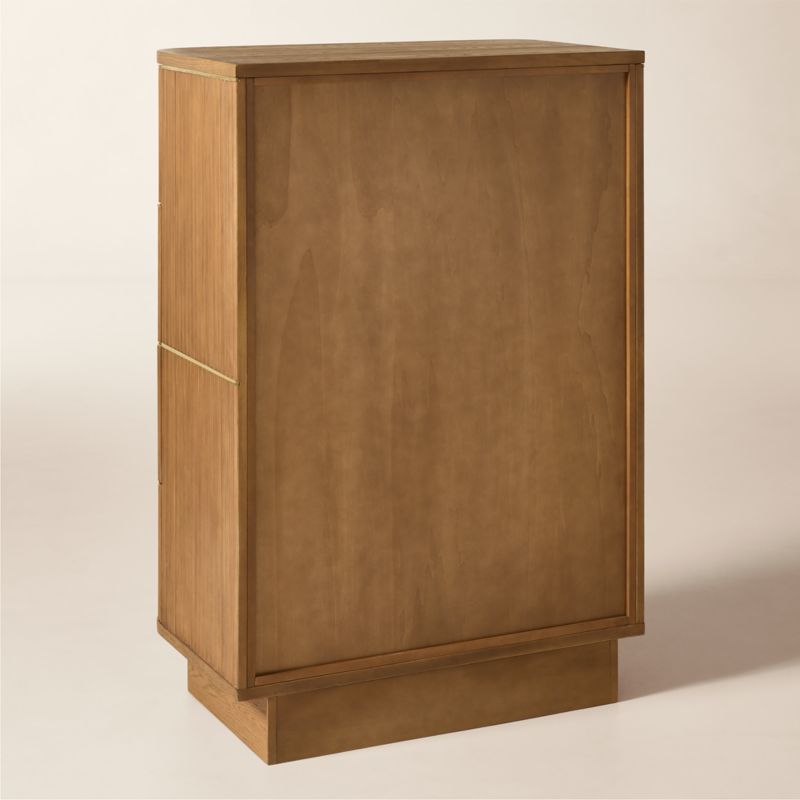 Davison 35" Fluted Warm Oak Tall Dresser - image 3 of 6