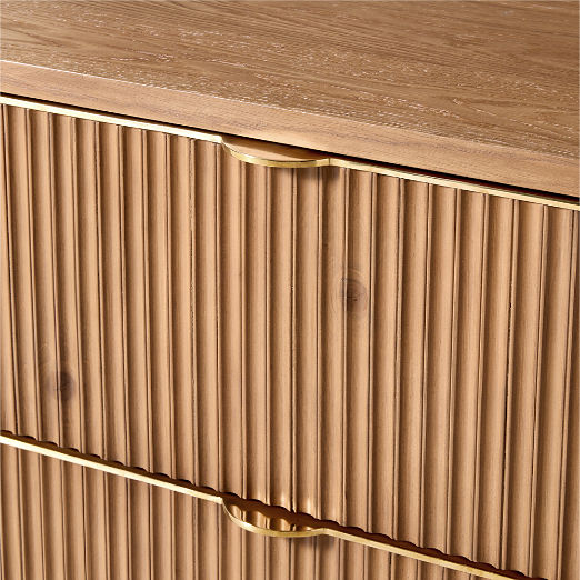 Davison 4-Drawer Fluted Oak Dresser