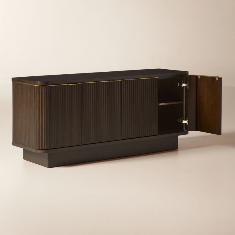 Davison 60" Fluted Dark Oak Media Console - image 4 of 8