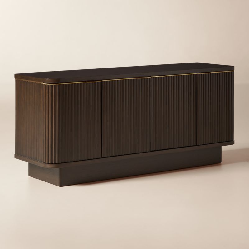 Davison 60" Fluted Dark Oak Media Console - image 3 of 8