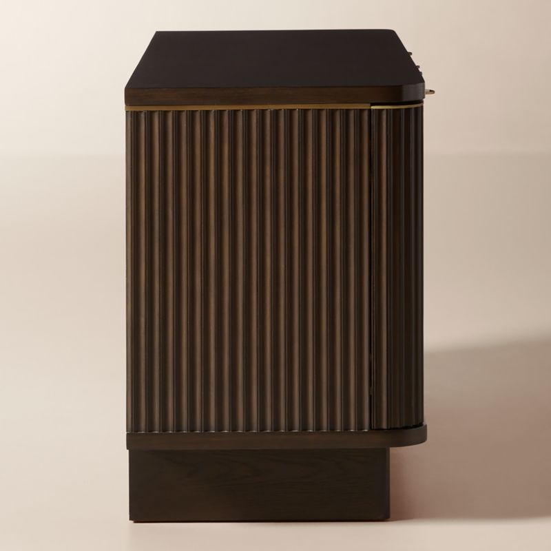 Davison 60" Fluted Dark Oak Media Console - image 5 of 8
