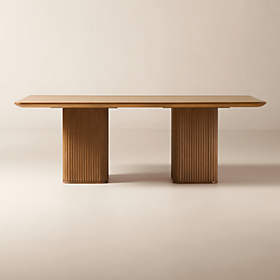 Blox Rectangular Brown Wood Dining Table 91