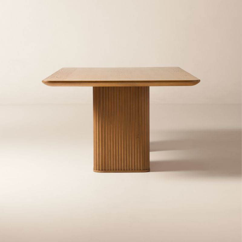 Davison 85" Rectangular Fluted Oak Dining Table - image 2 of 8