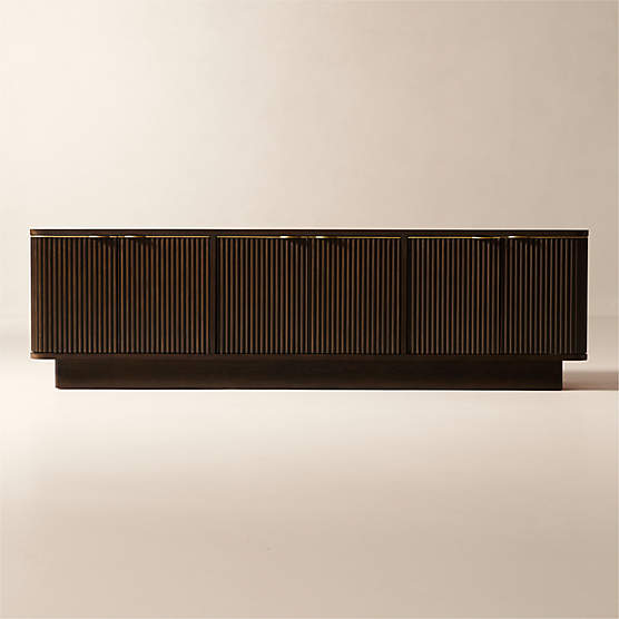 Davison 93" Fluted Dark Oak Media Console