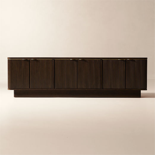 Davison Fluted Dark Oak Media Console (60" - 93")