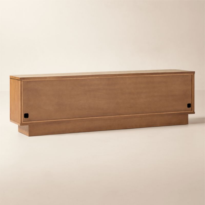 Davison 93" Fluted Oak Media Console - image 6 of 10