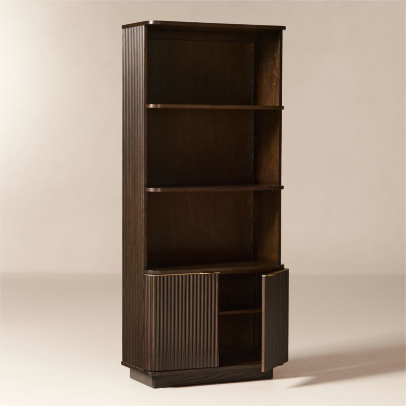 Davison Fluted Dark Oak Bookcase - image 4 of 8