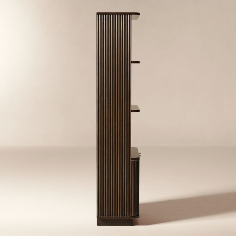 Davison Fluted Dark Oak Bookcase - image 5 of 8