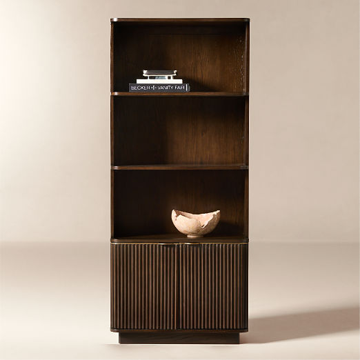 Davison Fluted Dark Oak Bookcase