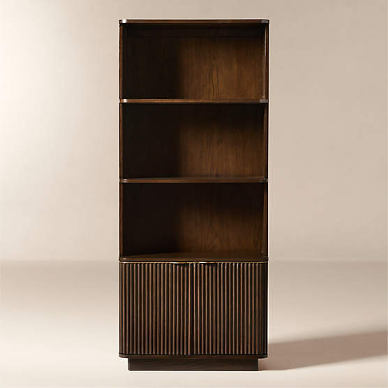 Davison Fluted Dark Oak Bookcase