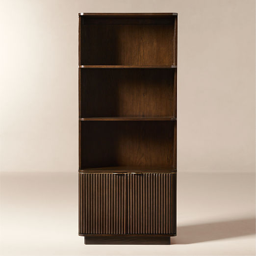 Davison Fluted Dark Oak Bookcase