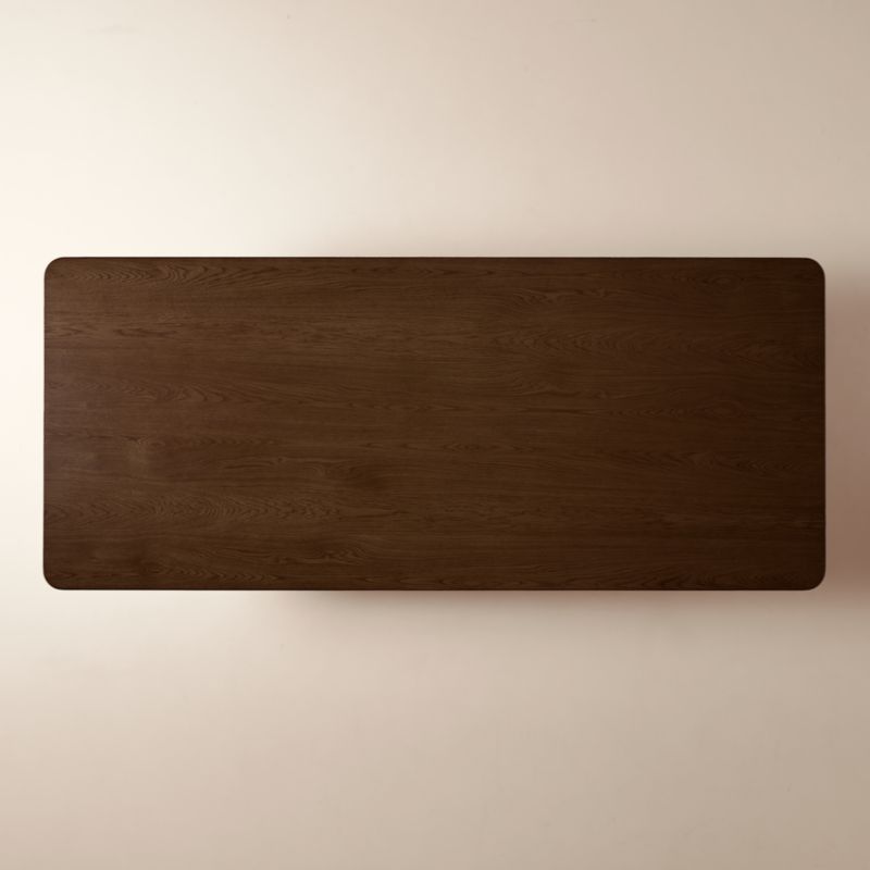 Davison 108" Rectangular Fluted Dark Oak Dining Table - image 4 of 6