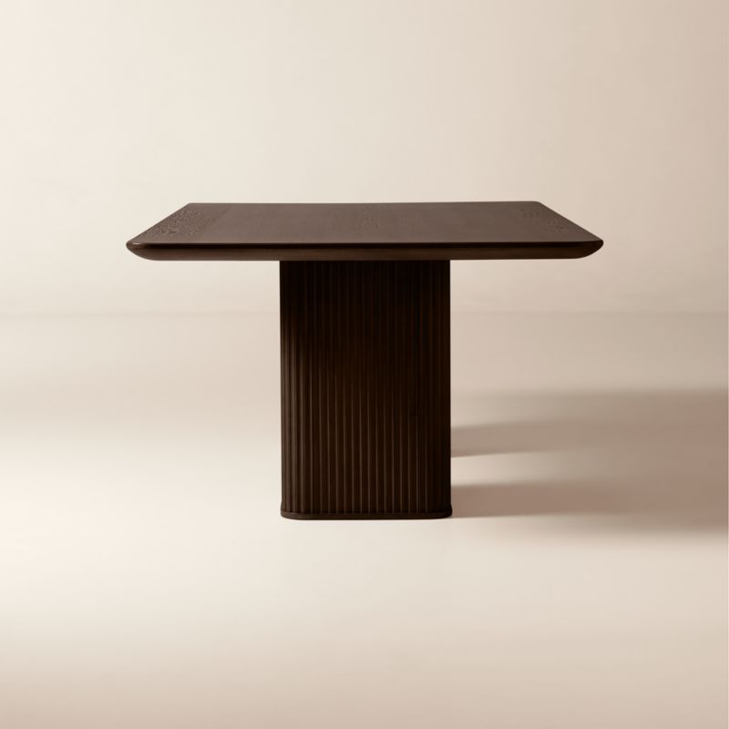 Davison 85" Rectangular Fluted Dark Oak Dining Table - image 3 of 7
