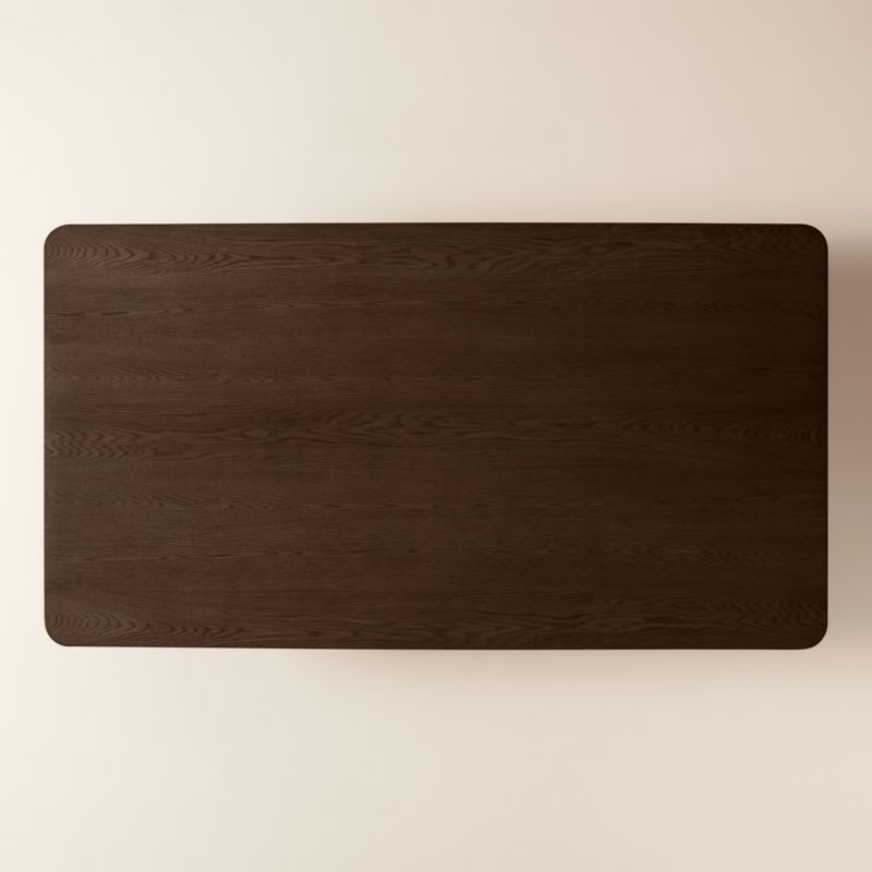 Davison 85" Rectangular Fluted Dark Oak Dining Table - image 5 of 7