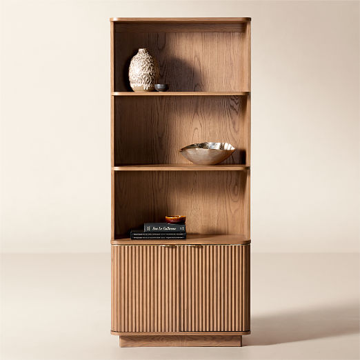 Davison Fluted Oak Bookcase