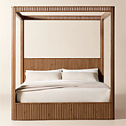 Davison Fluted Wood King Canopy Bed