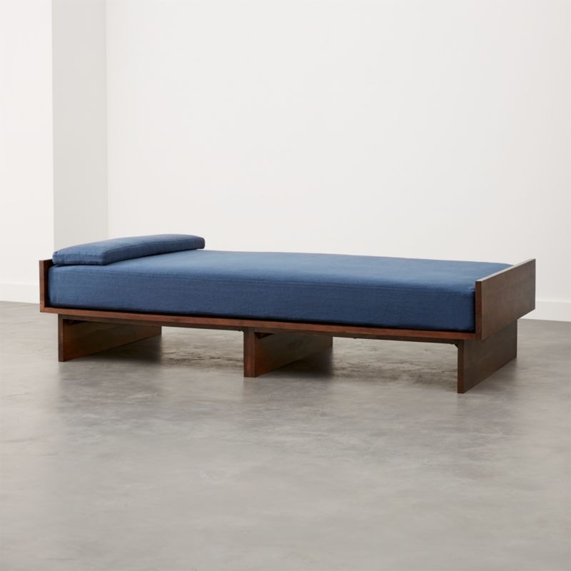 Modern Sleeper Sofas Sofa Beds Cb2 Fred Navy Blue Daybed
