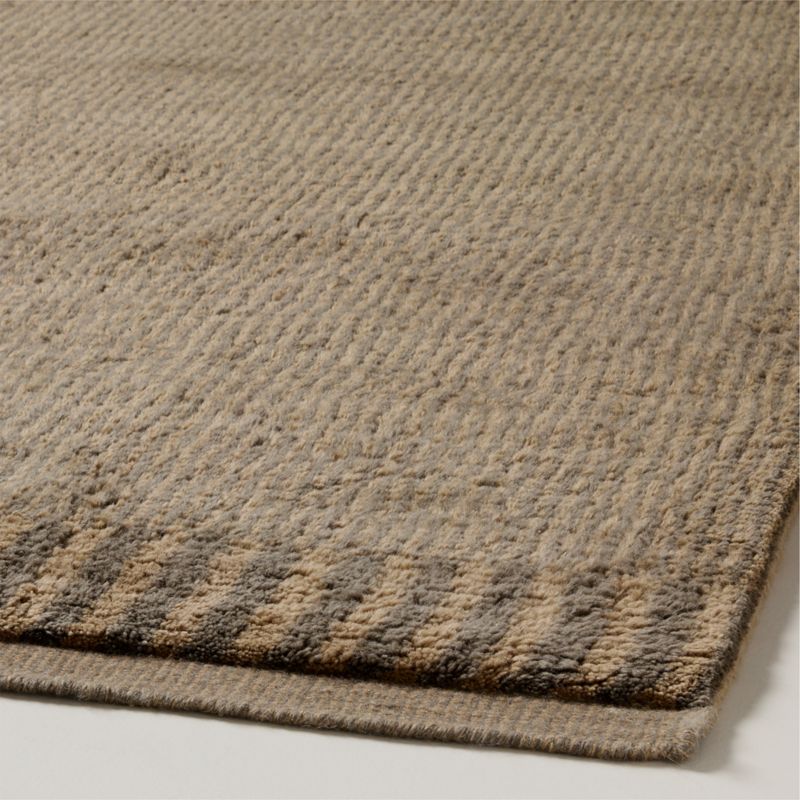 de Nimes Sepia Brown Stripe New Zealand Wool Area Rug 8'x10' by Todd Snyder - image 1 of 4