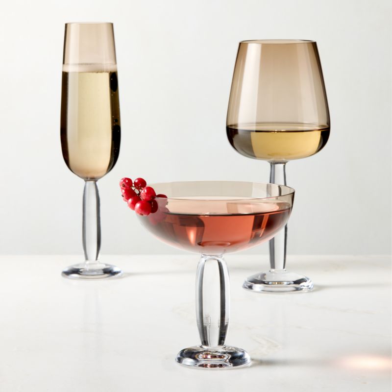 Dean Inom Smoked Coupe Glass by Casa Dean by Swizz Beatz - image 3 of 4