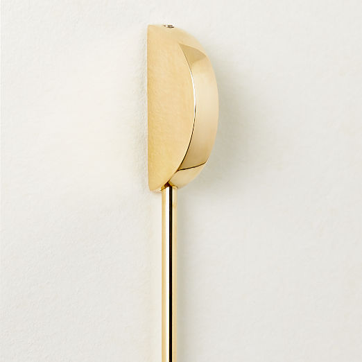 Decartes Brass Wall Sconce Taper Candle Holder