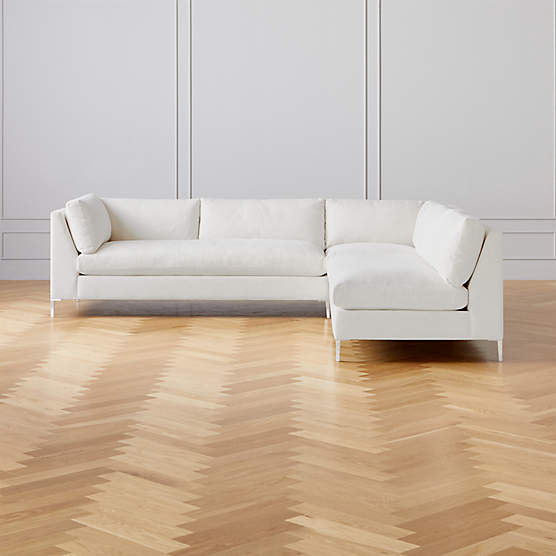 MATTEA Modern 6PIECE UShaped NEUTRAL PERFORMANCE LINEN SECTIONAL SOFA