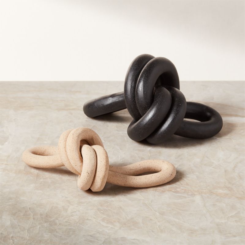 Decorative Black Ceramic Double Loop Knot XL - image 2 of 4