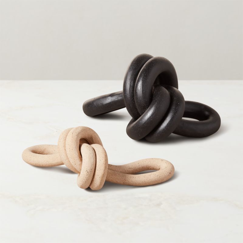 Decorative Black Ceramic Double Loop Knot XL - image 2 of 4