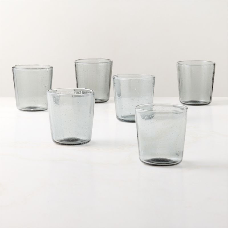 Del Mar Blue Recycled Double Old-Fashioned Glasses Set of 6 - image 3 of 5