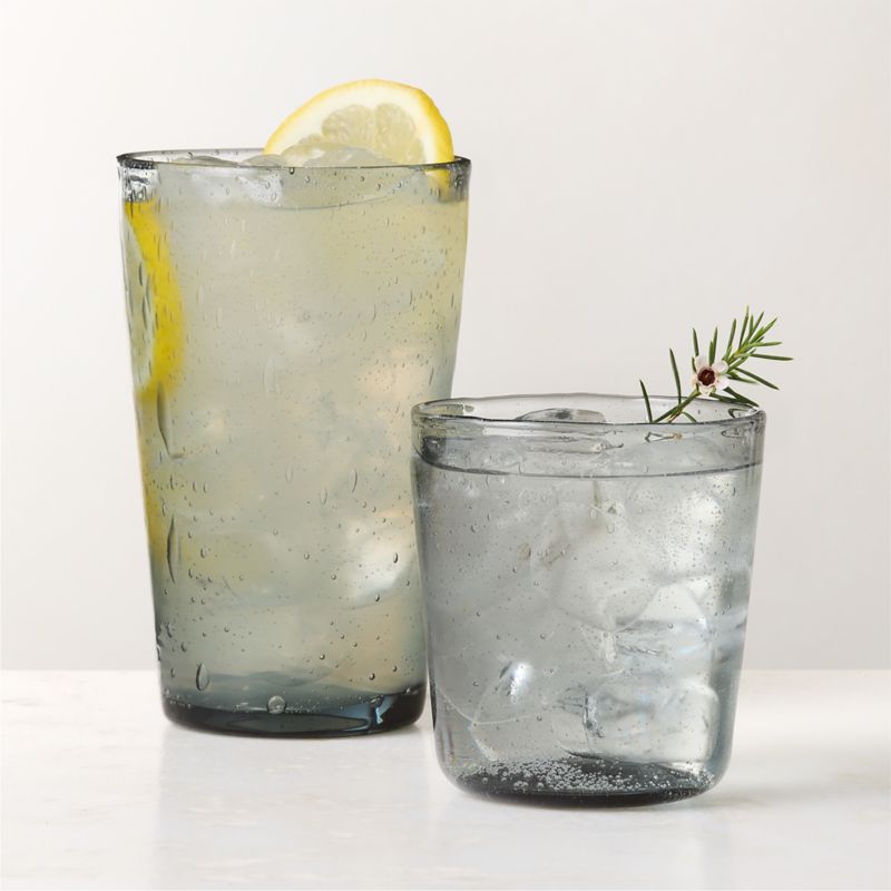 Del Mar Blue Recycled Double Old-Fashioned Glass - image 3 of 4
