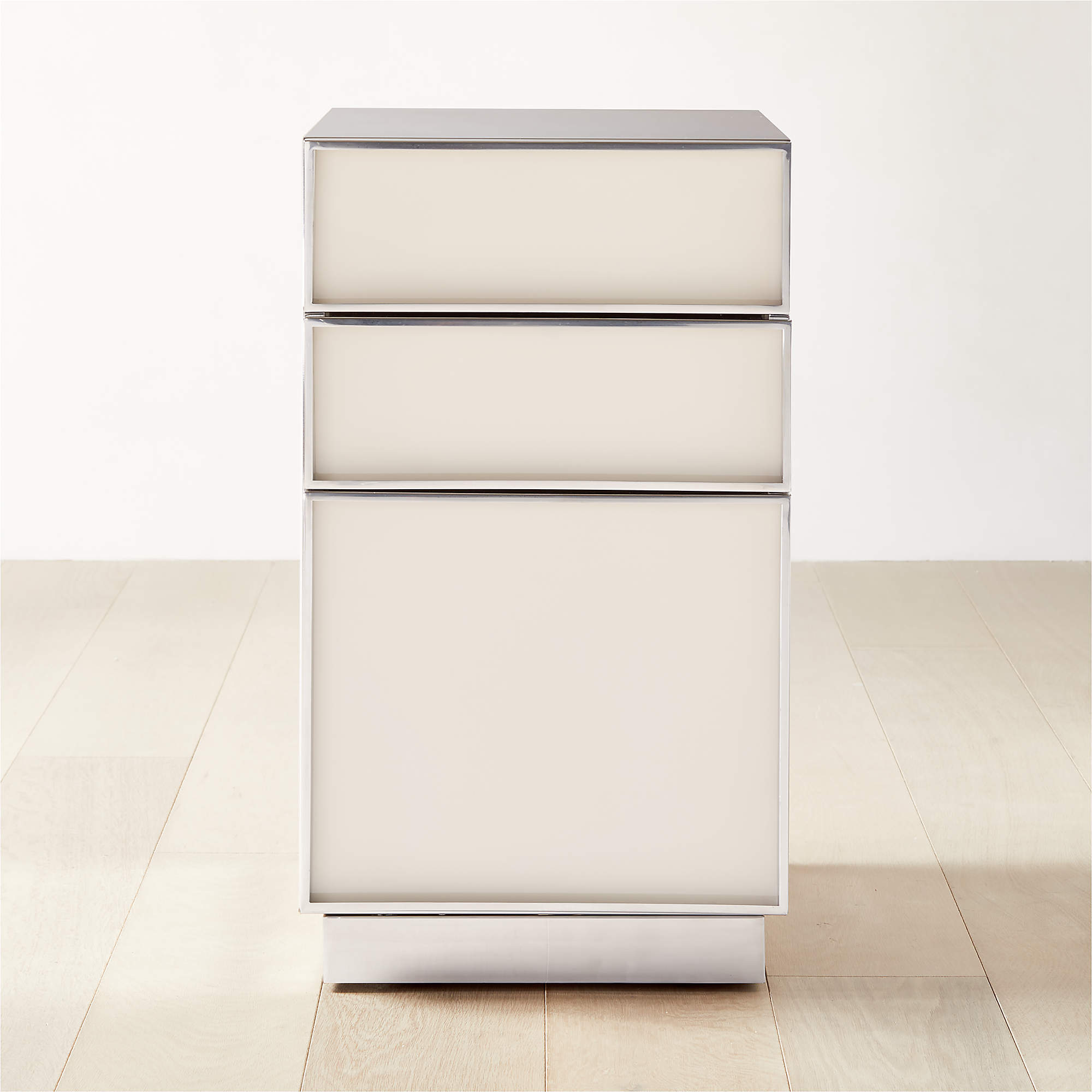 Delano Modern Metal 3Drawer File + Reviews CB2 Canada