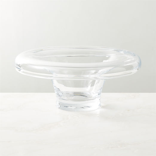 Modern Decorative Bowls Glass Marble Wood Centerpiece Bowls CB2   Delphi Clear Glass Decorative Bowl 