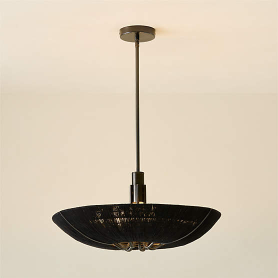 Delphine Black Jute Pendant Light