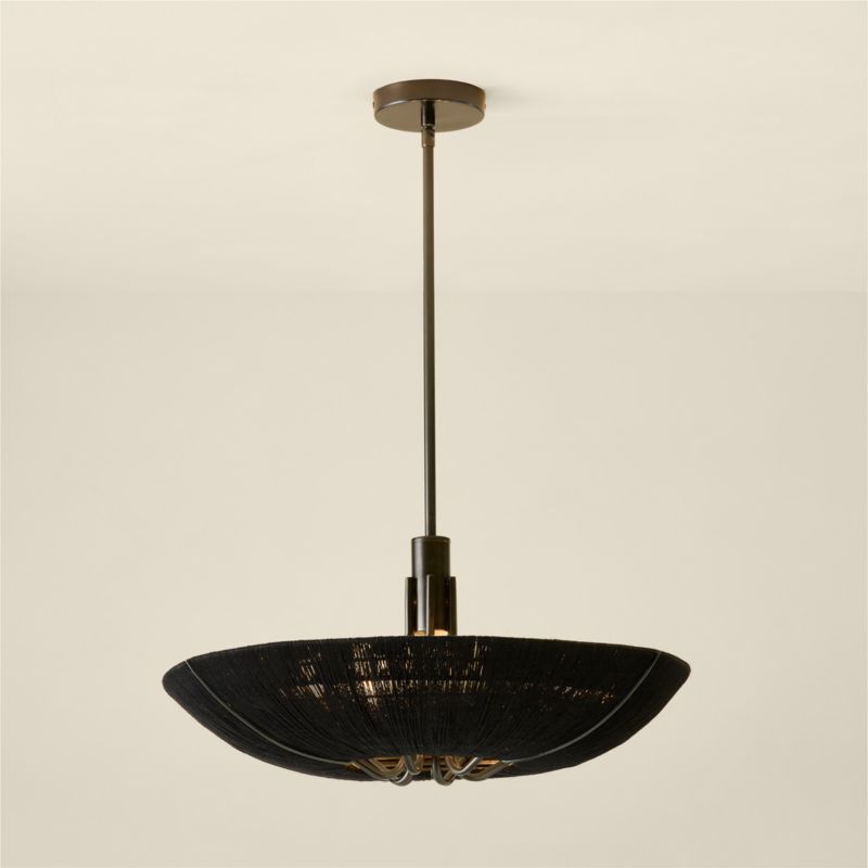 Delphine Black Jute Pendant Light - image 6 of 7