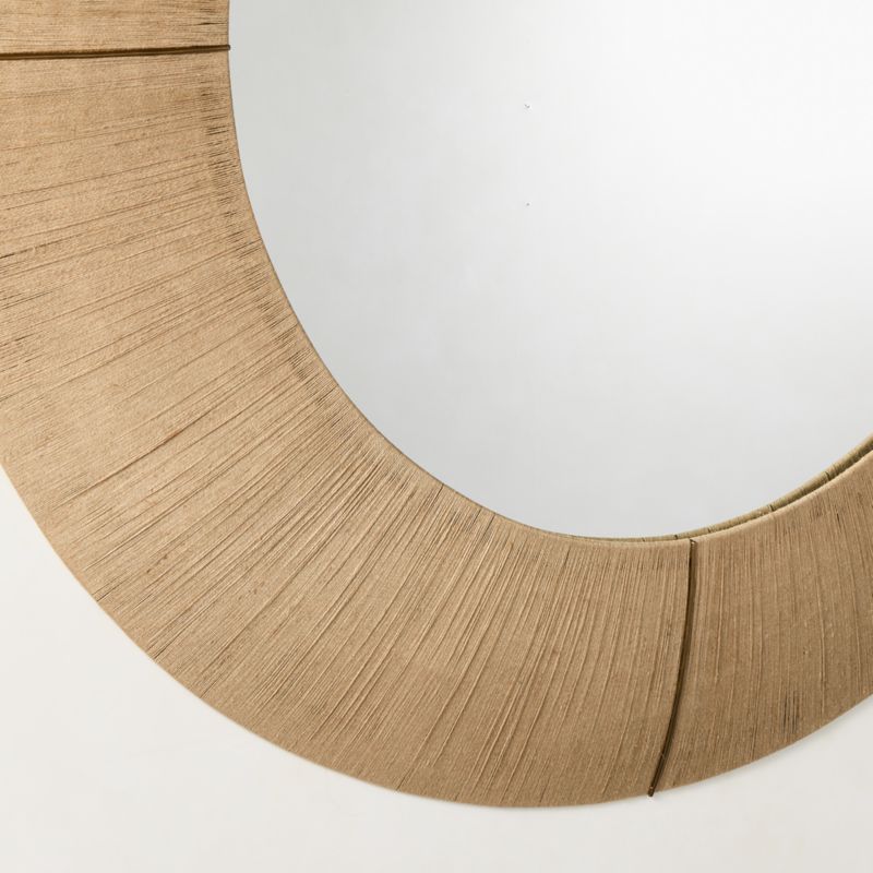 Delphine Natural Jute Round Wall Mirror 60" - image 2 of 4