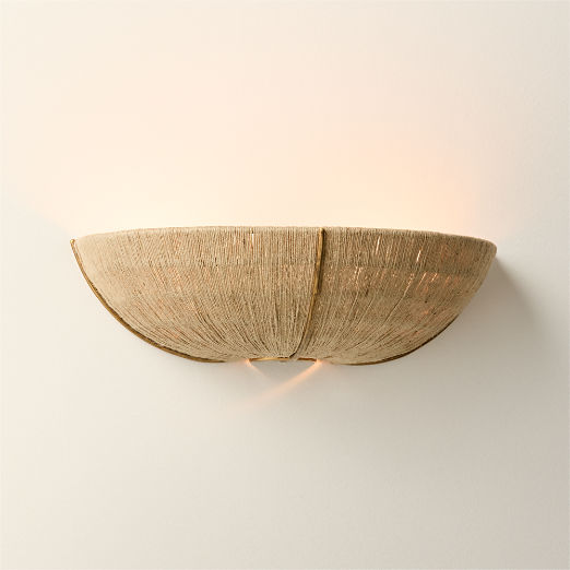 Delphine Natural Jute Wall Sconce 14"