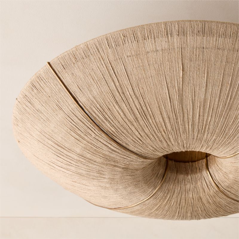 Delphine Natural Jute Semi-Flush Mount Light 30" - image 1 of 4