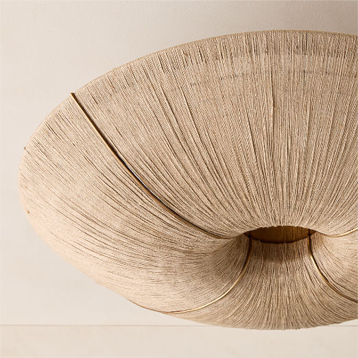 Delphine Natural Jute Semi-Flush Mount Light 30"