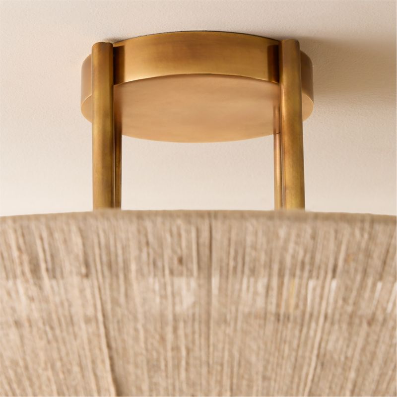 Delphine Natural Jute Semi-Flush Mount Light 30" - image 2 of 4