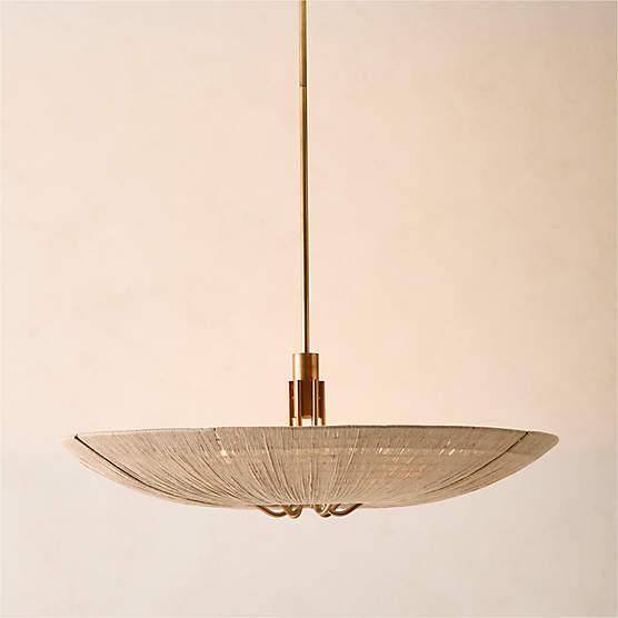 Delphine Natural Jute Pendant Light 33"
