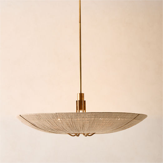 Delphine Natural Jute Pendant Light 33"