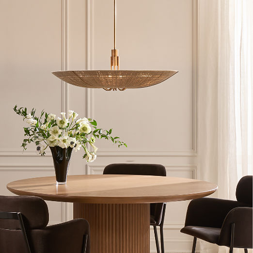Delphine Natural Jute Pendant Light 33"