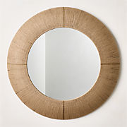 Kaboshon White Swirled Resin Oval Wall Mirror 24"X32"