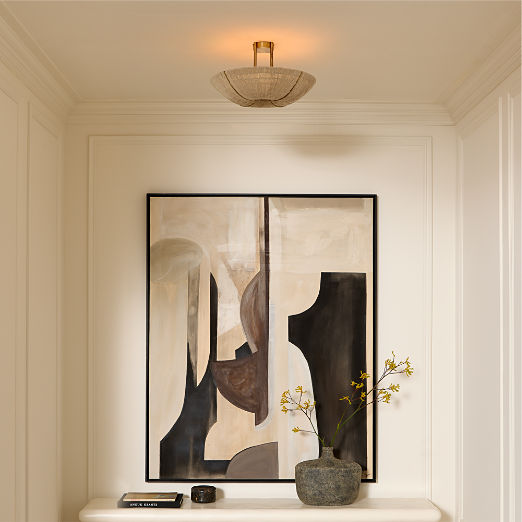 Delphine Natural Jute Semi-Flush Mount Light