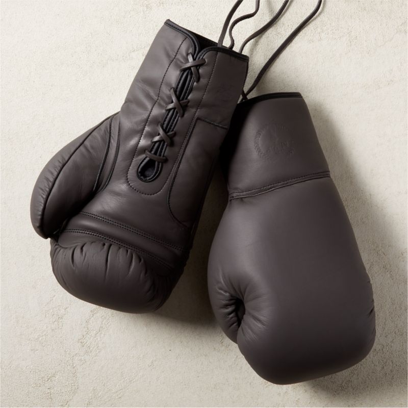 gray boxing gloves