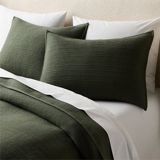 Demar Organic Cotton Sateen Dark Green Quilt