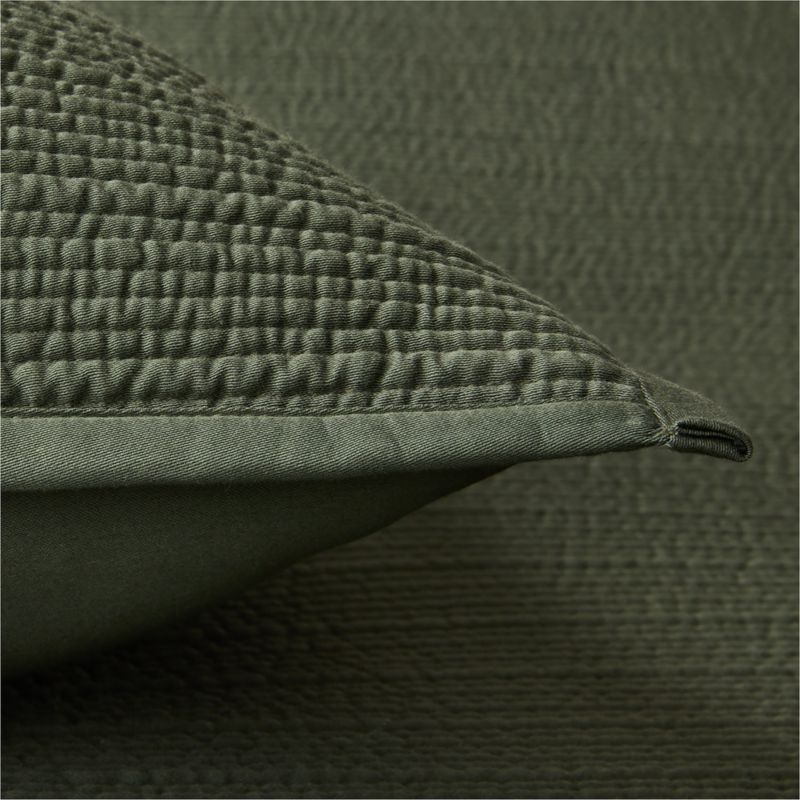 Demar Organic Cotton Sateen Dark Green Standard Pillow Shams Set of 2 - image 3 of 6