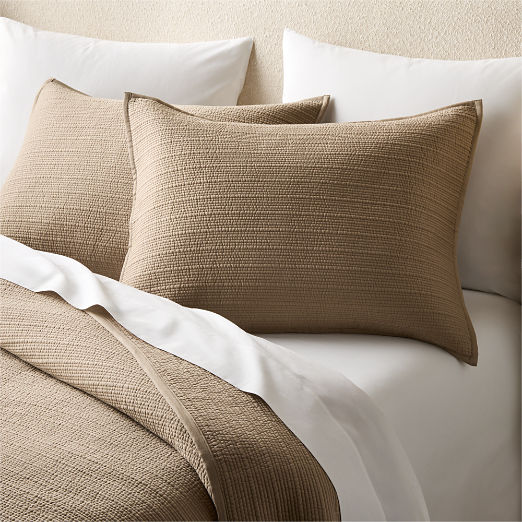Demar Organic Cotton Sateen Dark Taupe Quilt